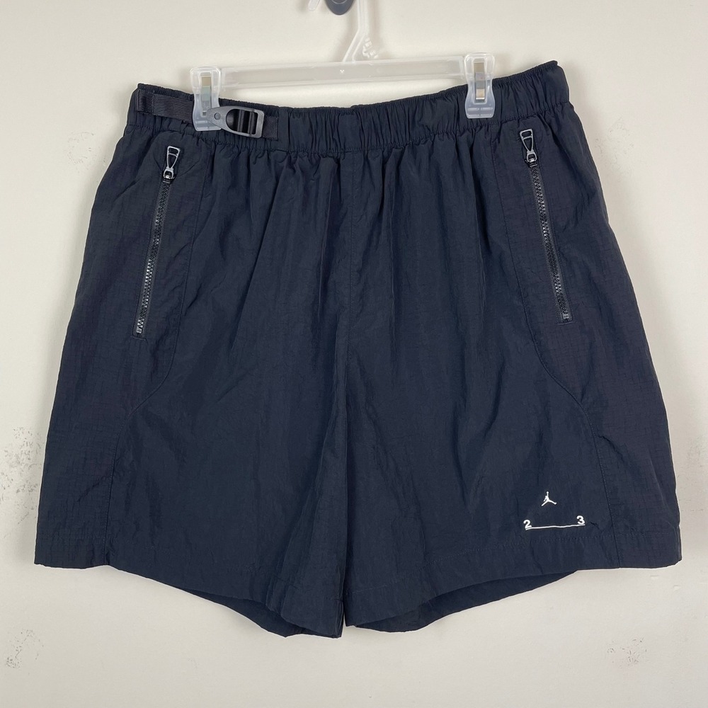 Jordan 23 Engineered Shorts Sz XXL Black Nylon Mesh Lined Belted Utility Ripstop